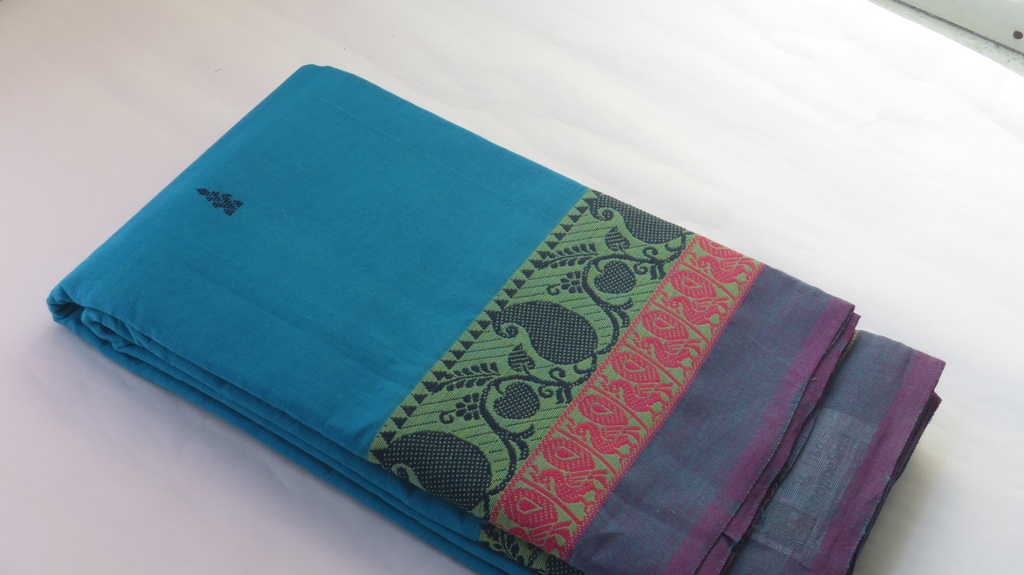 Hand woven cotton saree