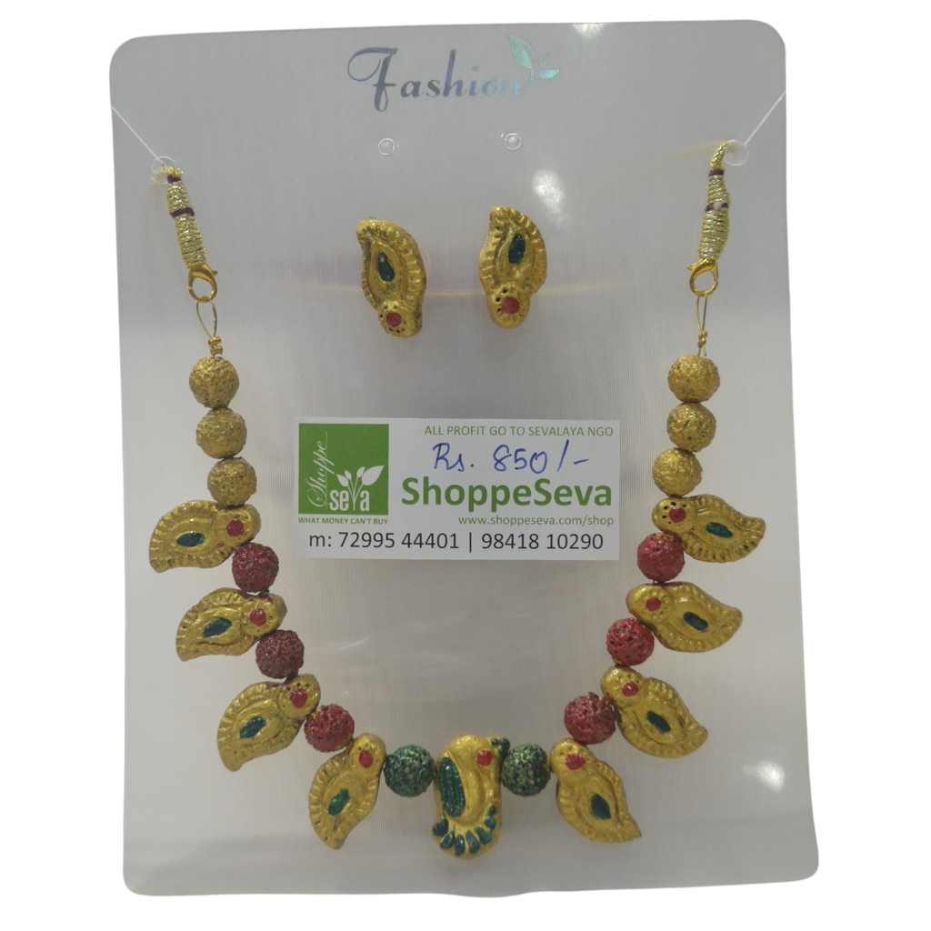 Terracota Chain and Studs Set   
