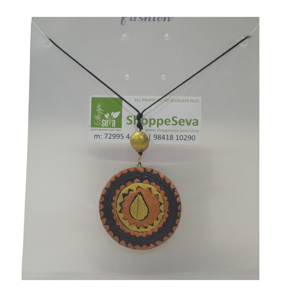 Chain with Small Terracota Pendant 